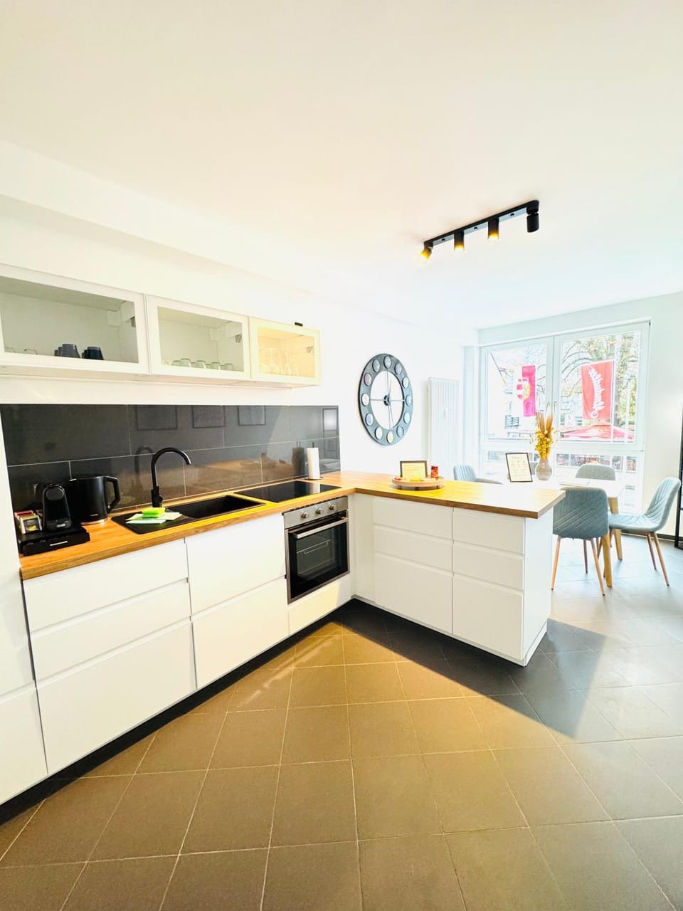 Kitchen or kitchenette, Dining area, dishwasher, stove, kitchen