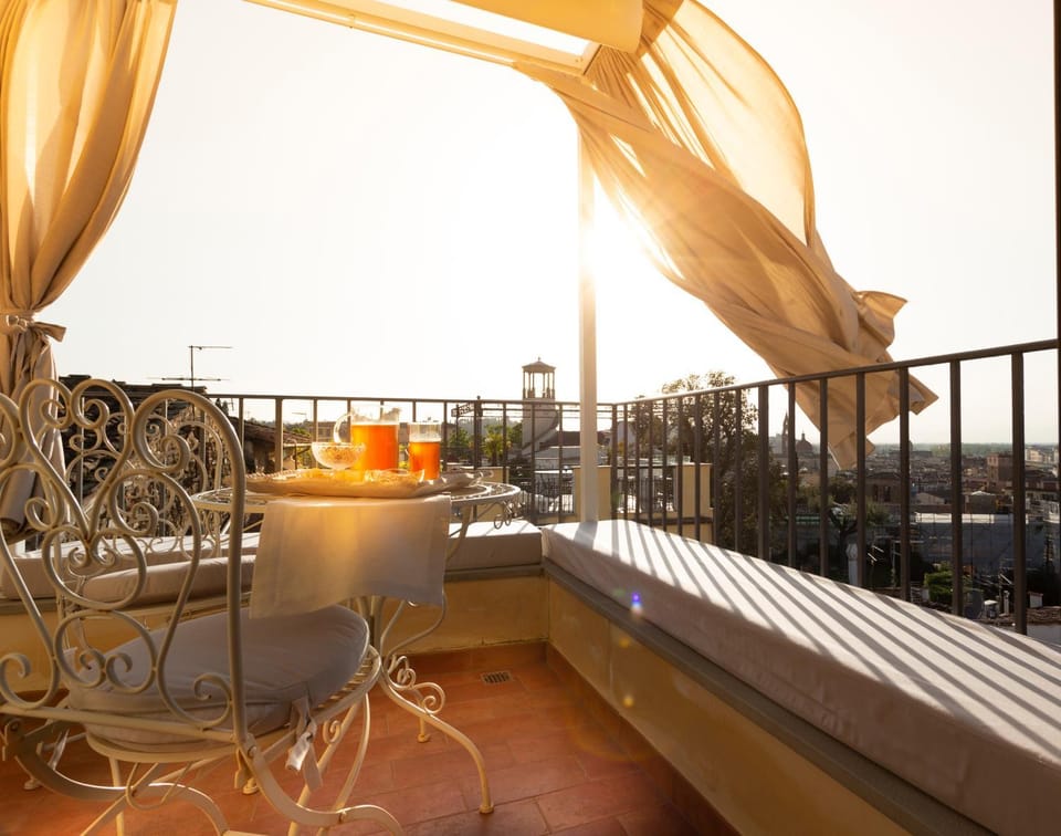 Patio, Day, Summer, View (from property/room), Balcony/Terrace, Dining area, City view, Landmark view, Mountain view, Street view, Seasons, Quiet street view
