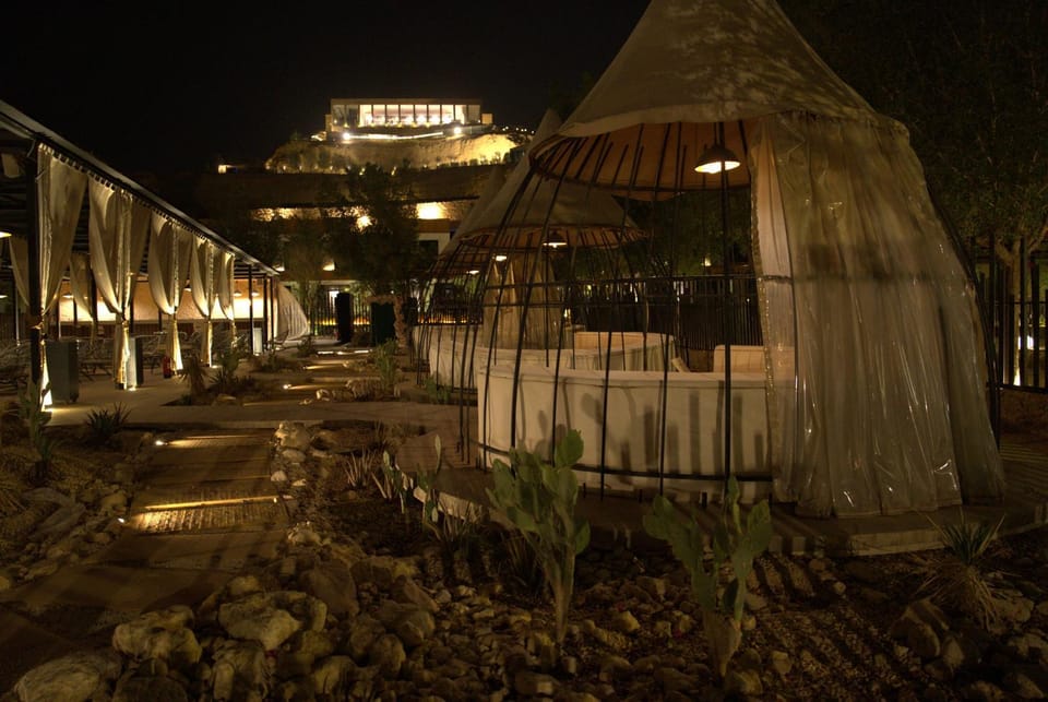 Property building, Night, Seating area