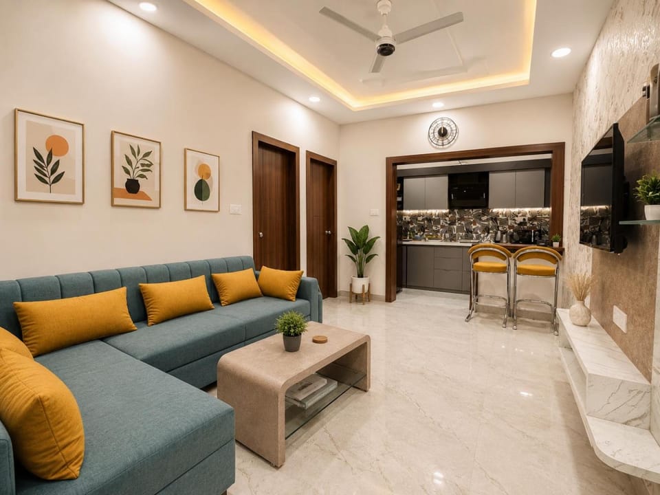 Living room, Seating area, air conditioner