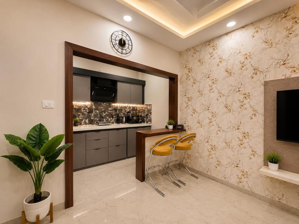 Kitchen or kitchenette, Living room