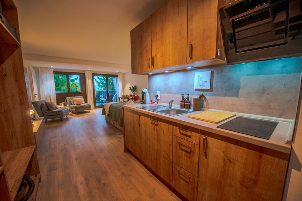 Kitchen or kitchenette, Dining area, stove