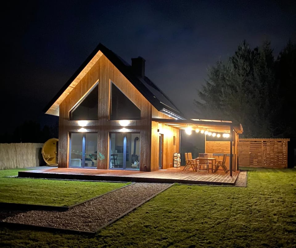 Property building, Night, Garden view