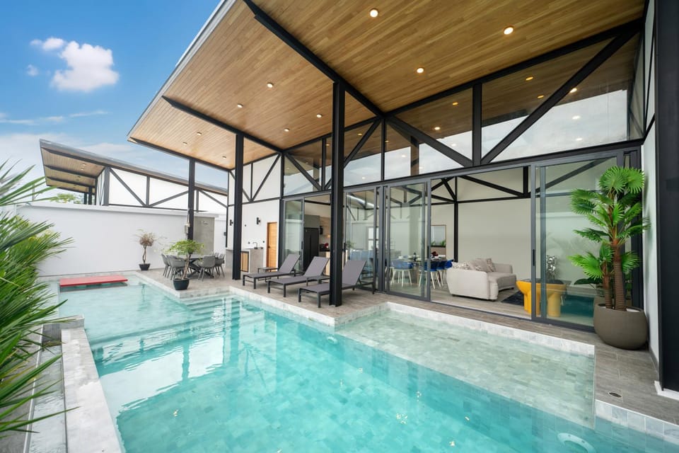 Patio, Day, Pool view, Swimming pool, sunbed