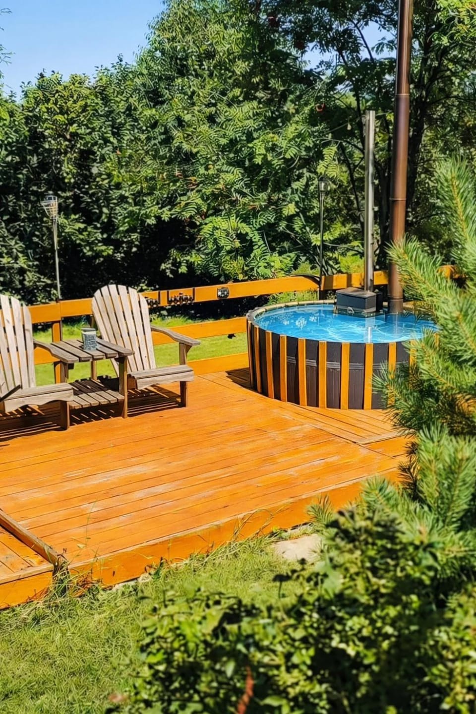 Spring, Day, Garden, Sauna, Balcony/Terrace, Spa and wellness centre/facilities, Seating area, Garden view, Pool view, Swimming pool, Open Air Bath, Bath, sunbed
