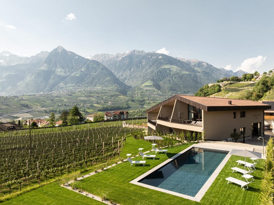 Property building, Living room, Swimming pool
