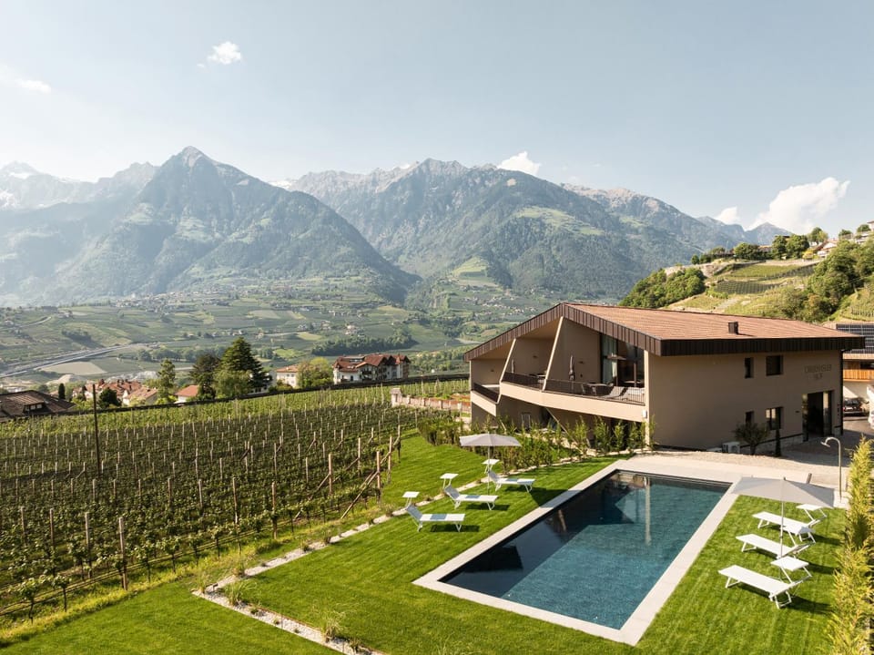 Property building, Living room, Swimming pool