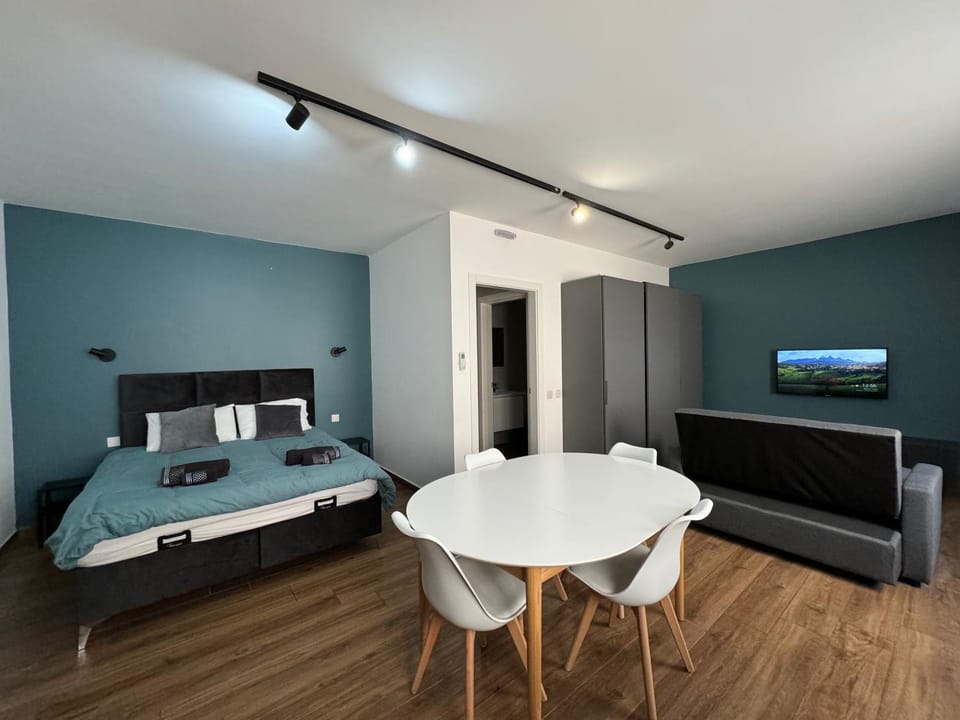 Communal lounge/ TV room, Bed, TV and multimedia, Living room, Seating area, wardrobe