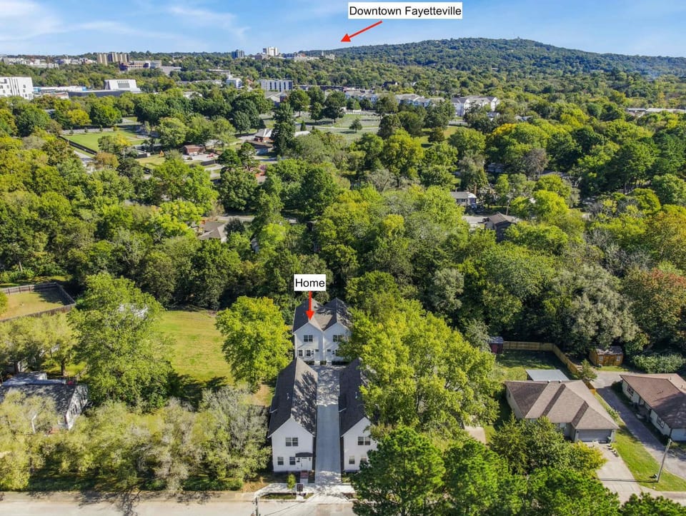 The Diamond-Half mi to Baum Walker Field-1 mi to DT House in Fayetteville