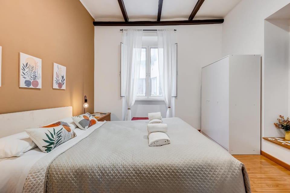 Bed, Photo of the whole room, Bedroom, towels, wardrobe