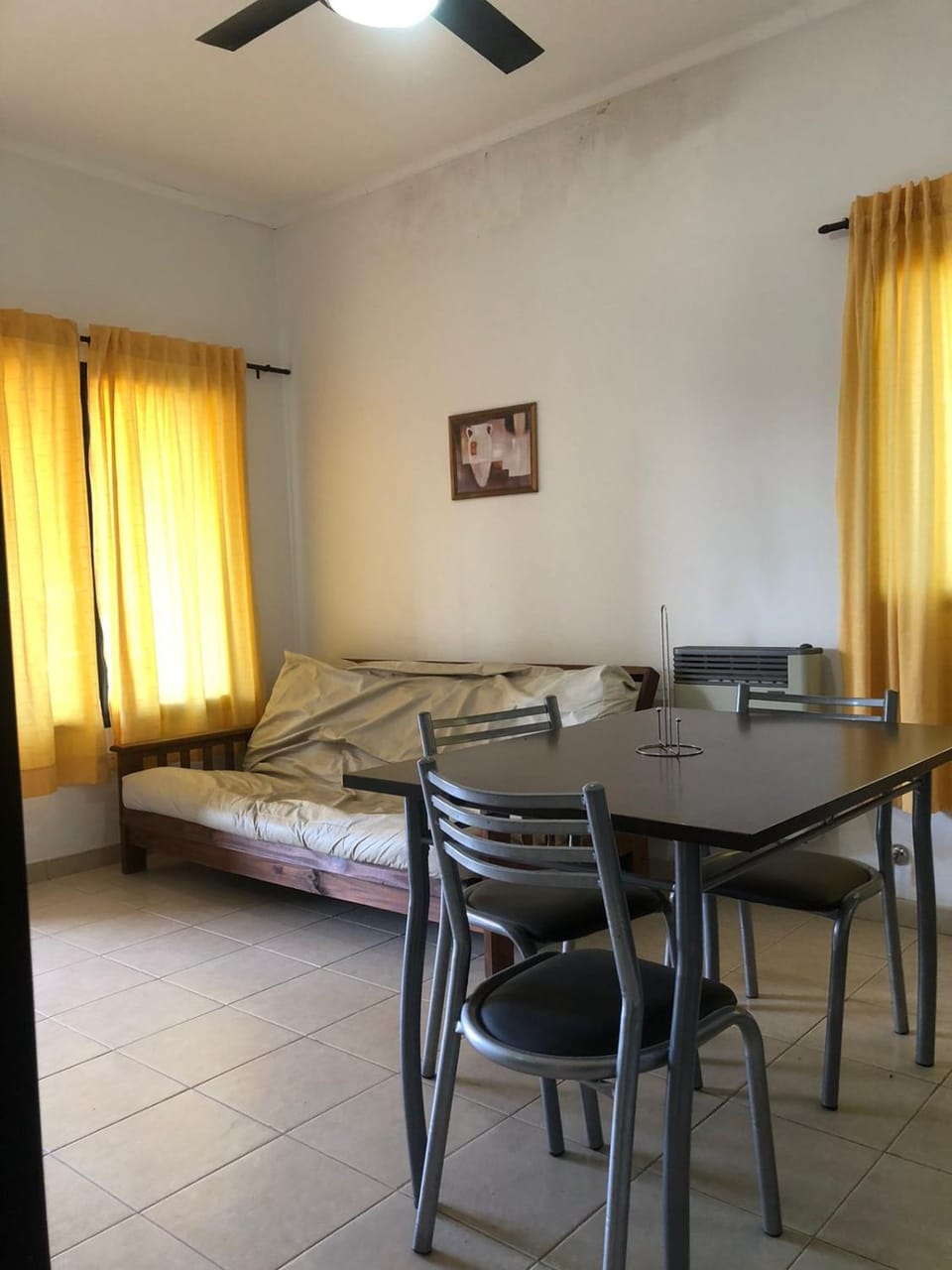 Bed, Seating area, Dining area