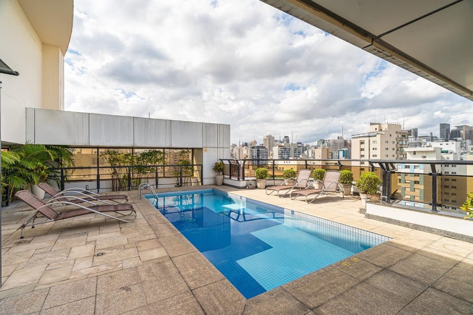 Property building, Day, View (from property/room), Pool view, Swimming pool, sunbed
