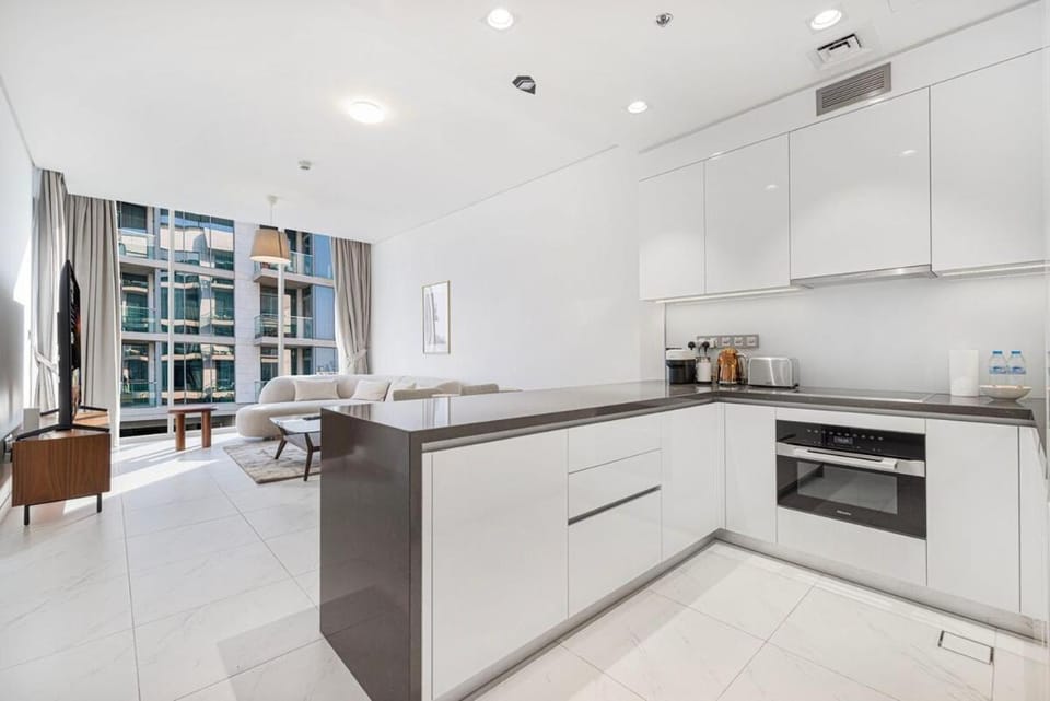 Kitchen or kitchenette, oven, stove, toaster