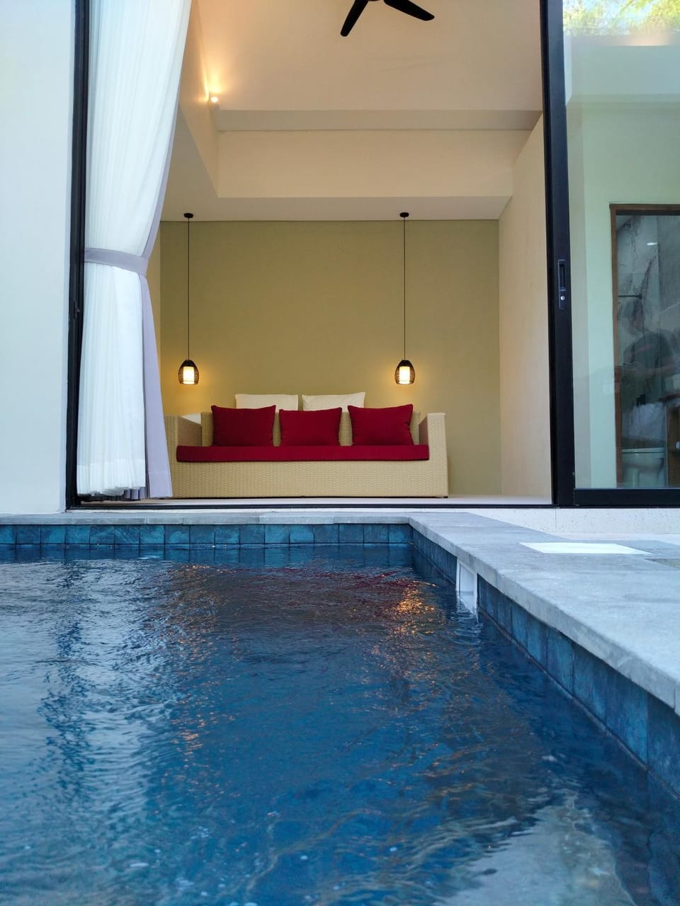 Patio, Bed, Balcony/Terrace, Balcony/Terrace, Bedroom, Pool view