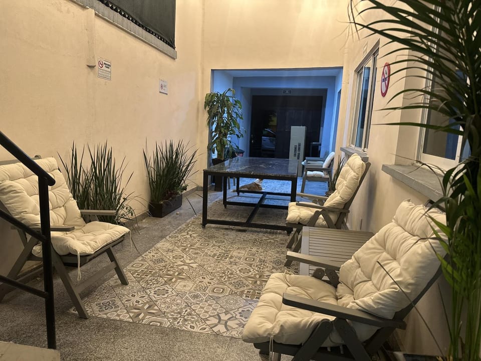 Patio, Living room, Seating area, Dining area