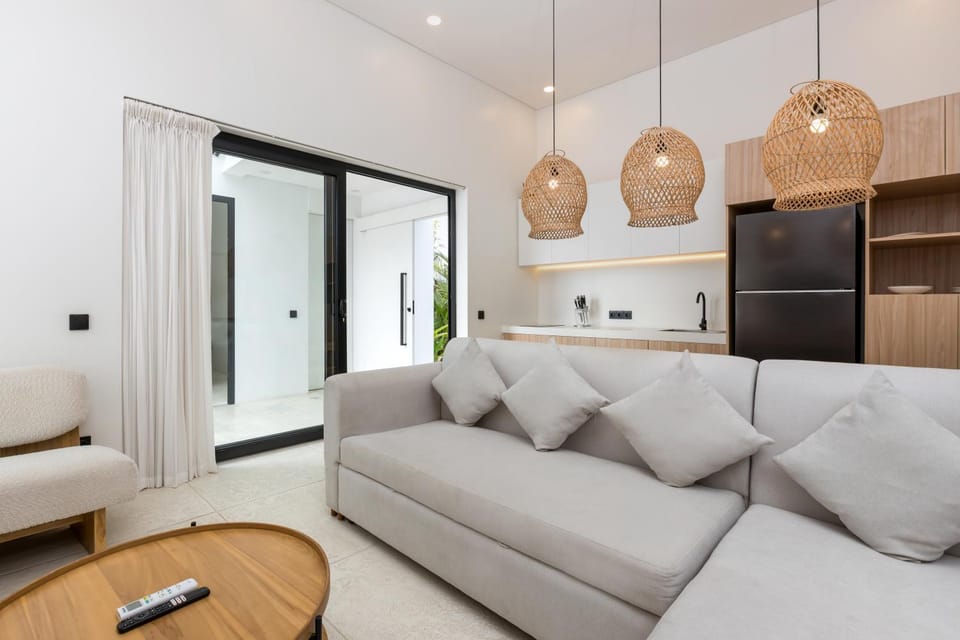 Living room, kitchen