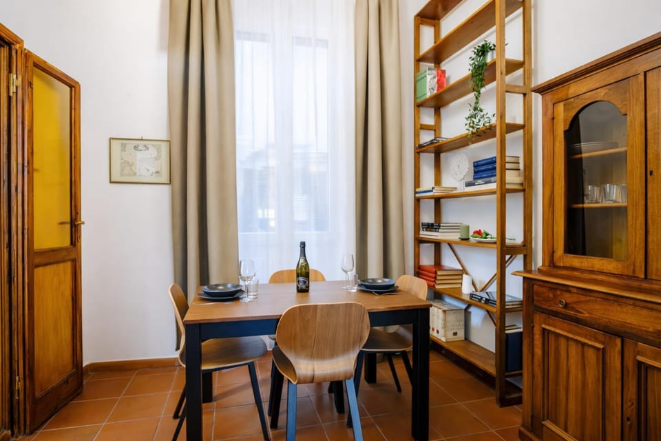 Library, Living room, Seating area, Dining area