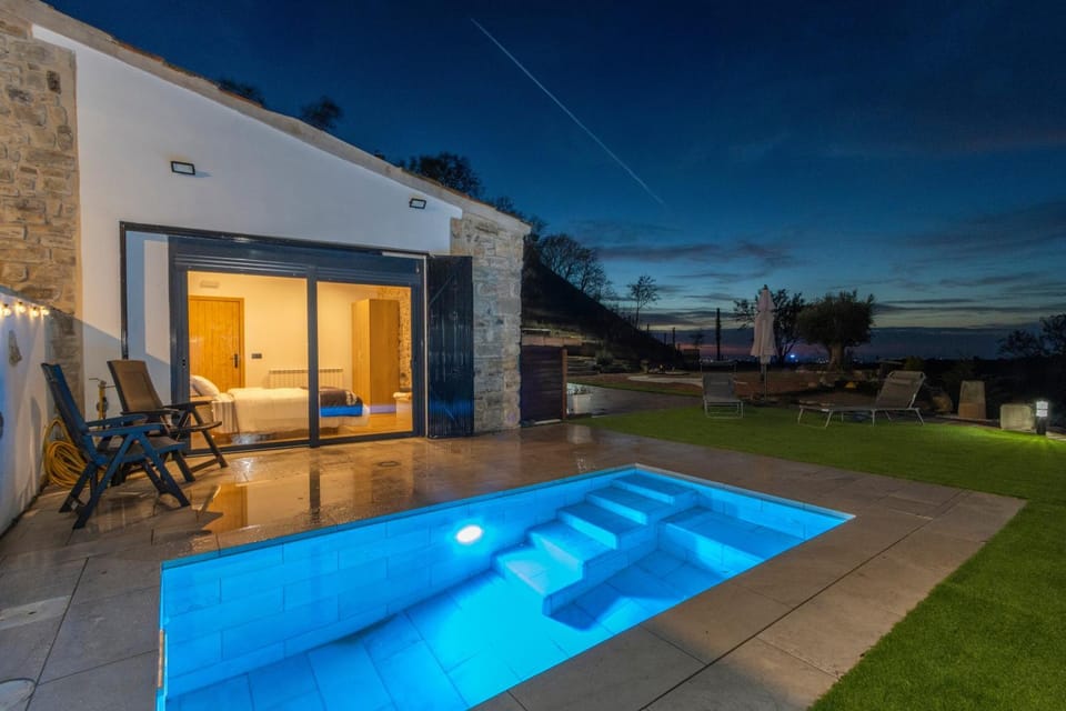 Property building, Living room, Swimming pool