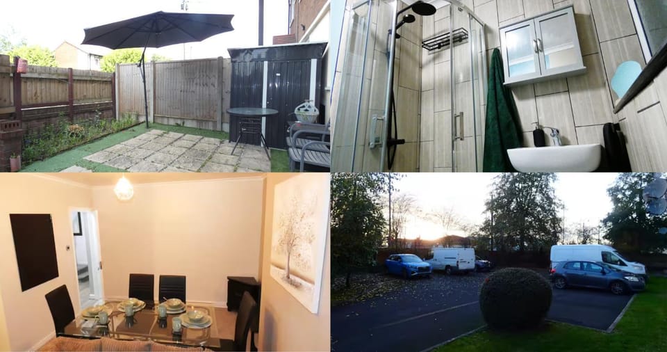 Bathroom, Living room, Garden view, Parking