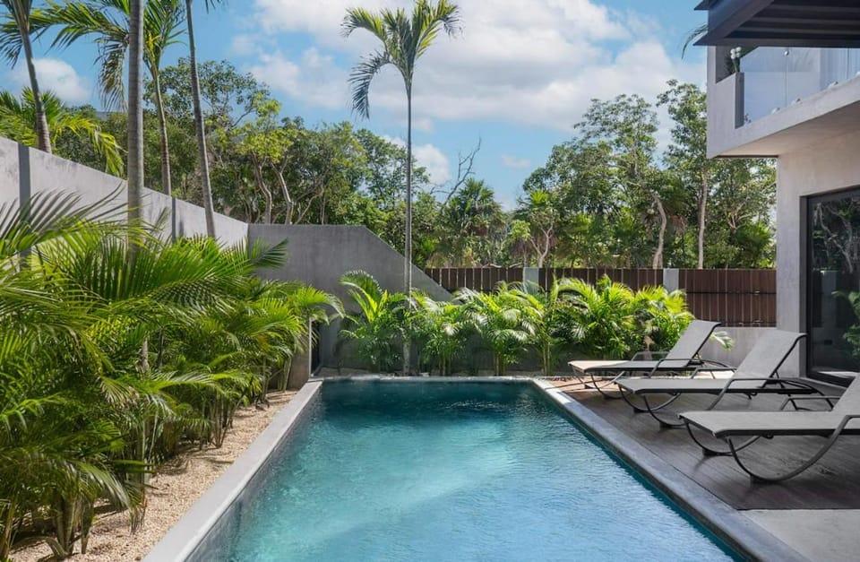 Patio, Swimming pool, sunbed