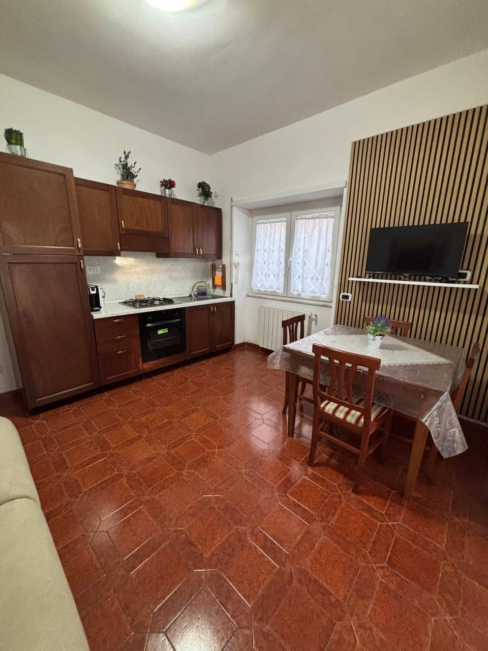 Living room, kitchen