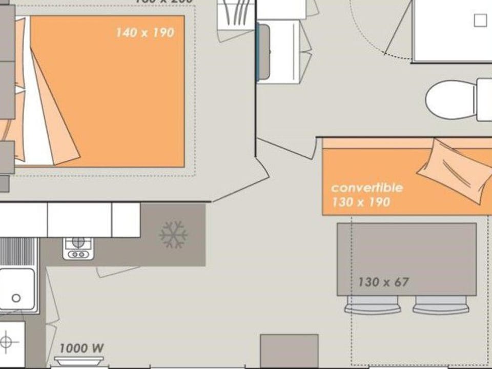 Mobil-home avec Terrasse au Camping Mas Llinas - API-1-52-373 Campground/ 
RV Resort in Le Boulou