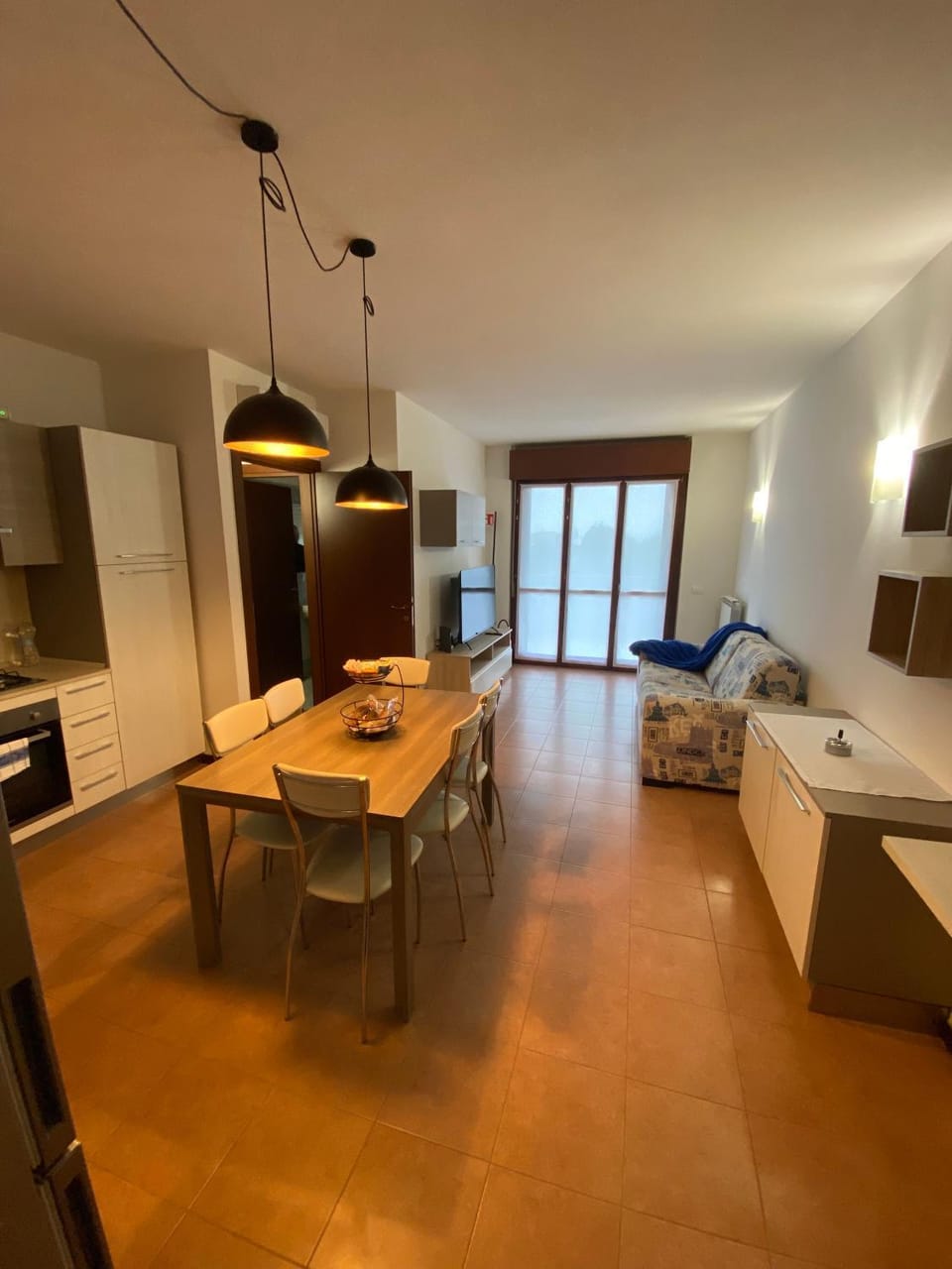 Living room, kitchen