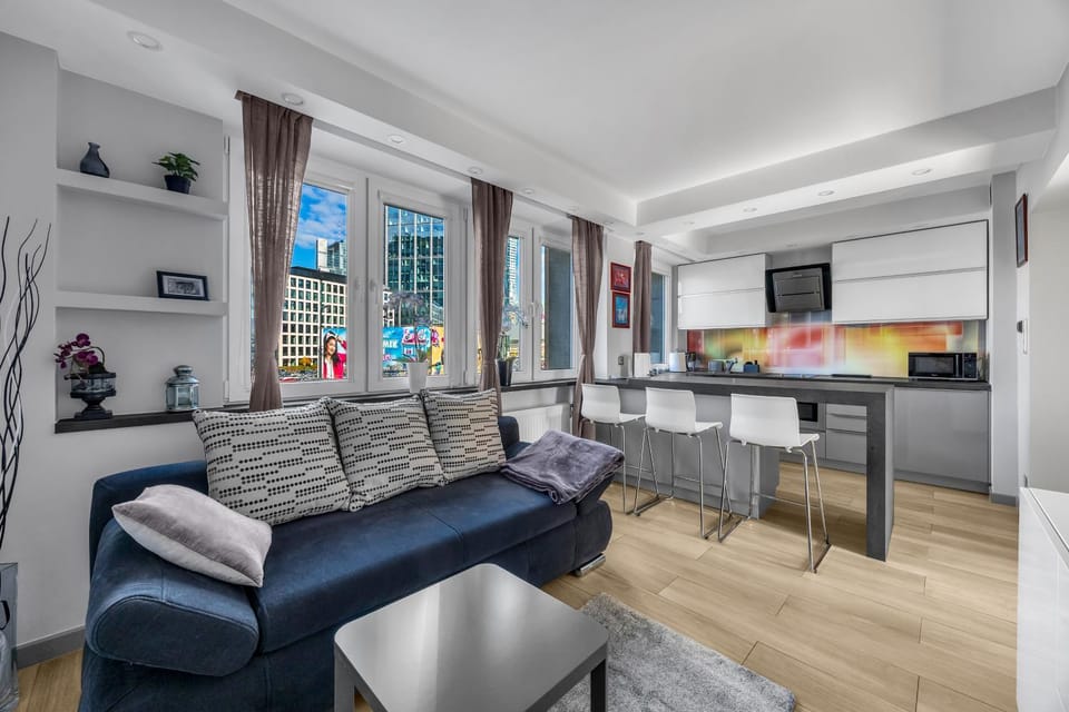 Kitchen or kitchenette, Living room, Seating area
