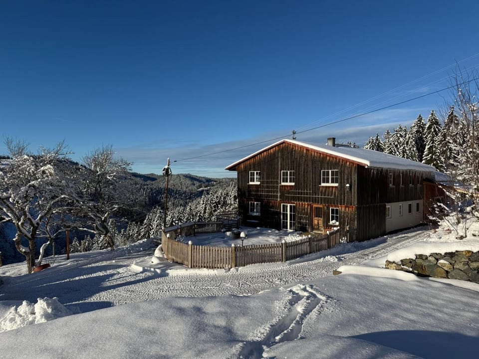 Property building, Natural landscape, Winter, Mountain view