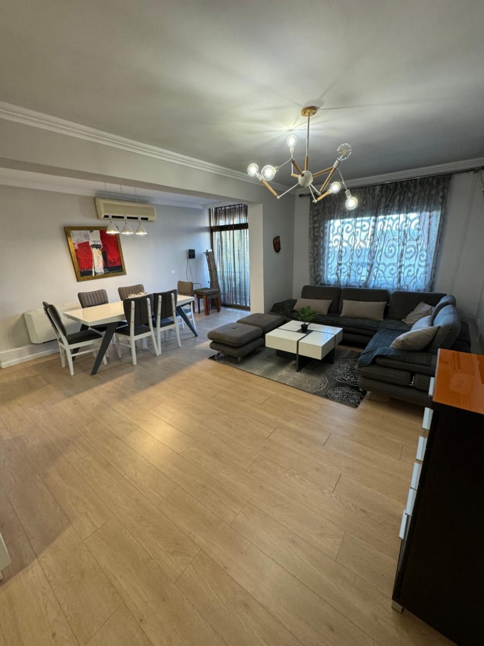 Living room, Seating area, Dining area