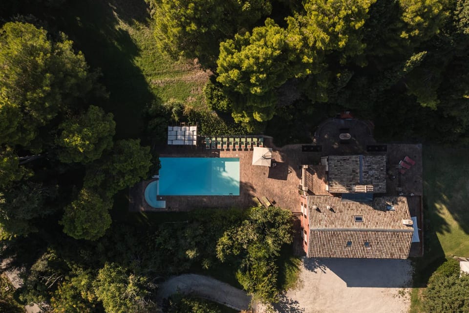 Day, Natural landscape, Bird's eye view, Pool view, Swimming pool, Swimming pool, sunbed