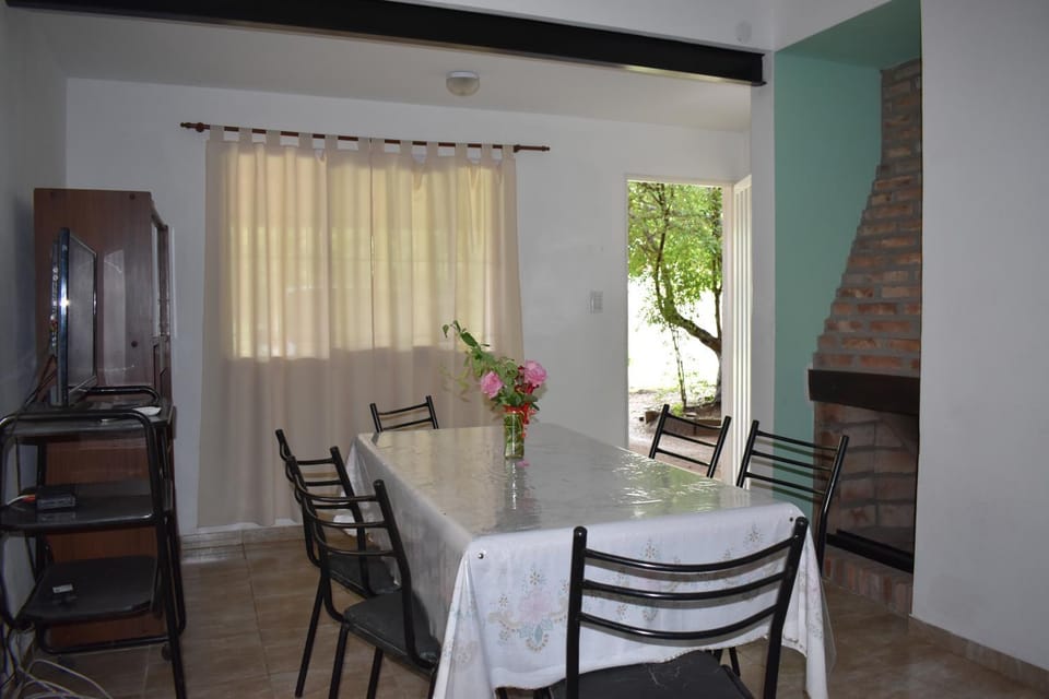 Living room, Dining area, fireplace