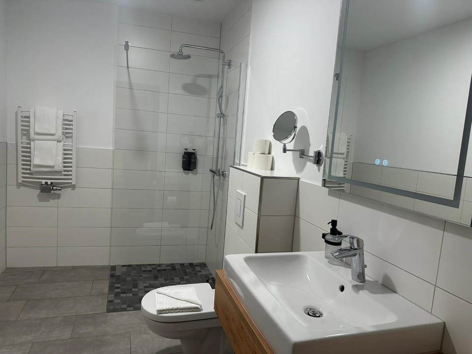 Shower, Toilet, Bathroom, towels