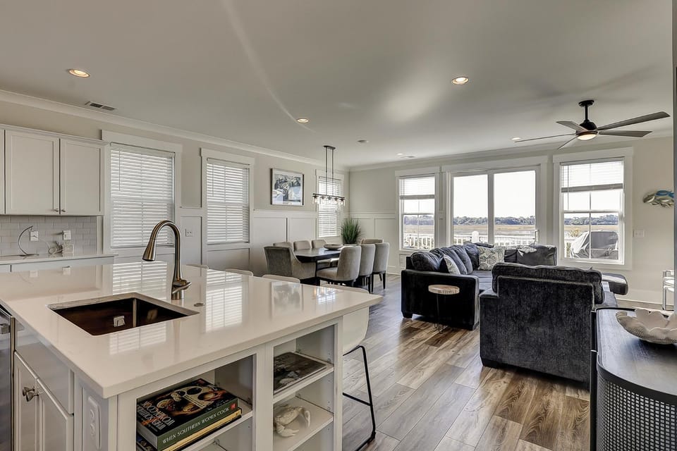 Brand New Waterfront Luxury Home Private Covered Pool Sleeps 14 Gorgeous Views Elevator House in Hilton Head Island