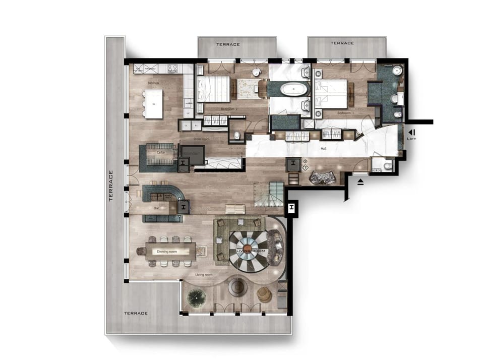 Duplex Luxe Courchevel 1850, ski aux pieds, 4 chambres - FR-1-772-9 Apartment in Saint-Bon-Tarentaise