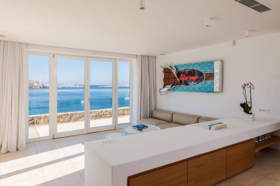 Living room, Seating area, Sea view