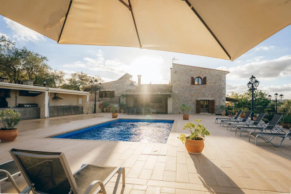Property building, Living room, Swimming pool