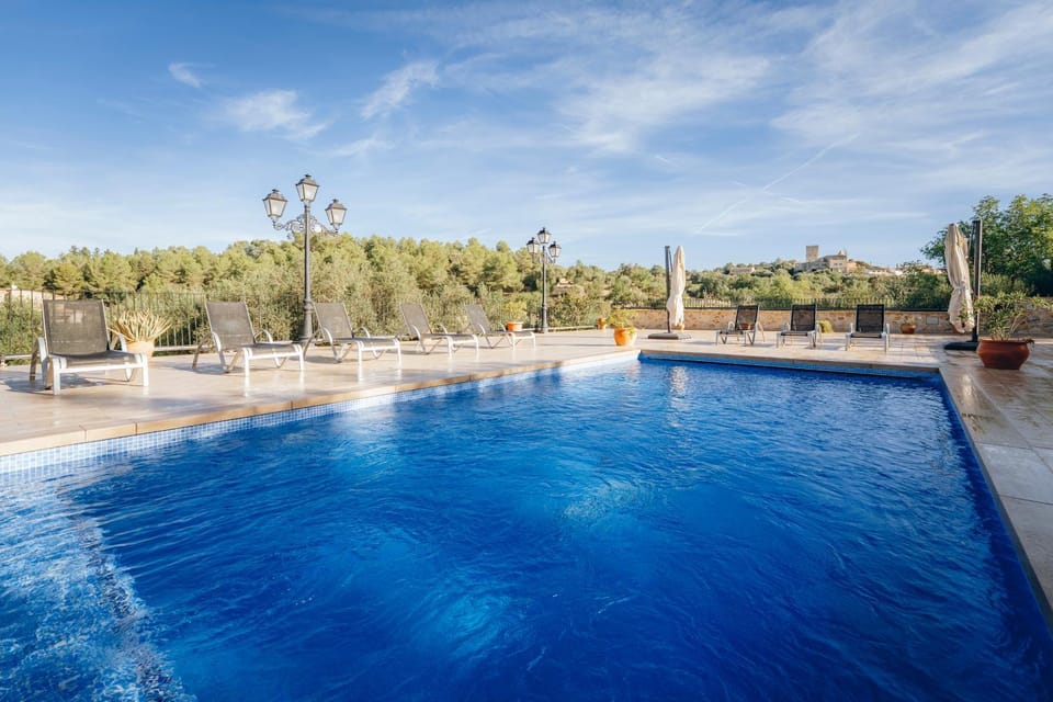 Property building, Living room, Swimming pool