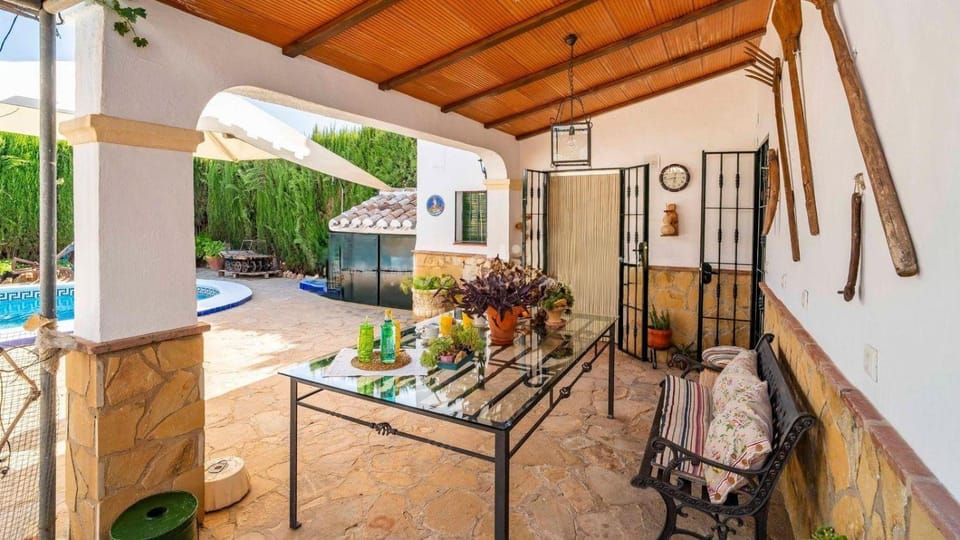 Property building, Living room, Swimming pool