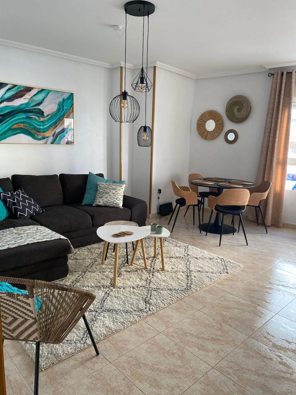 Living room, Seating area, Dining area