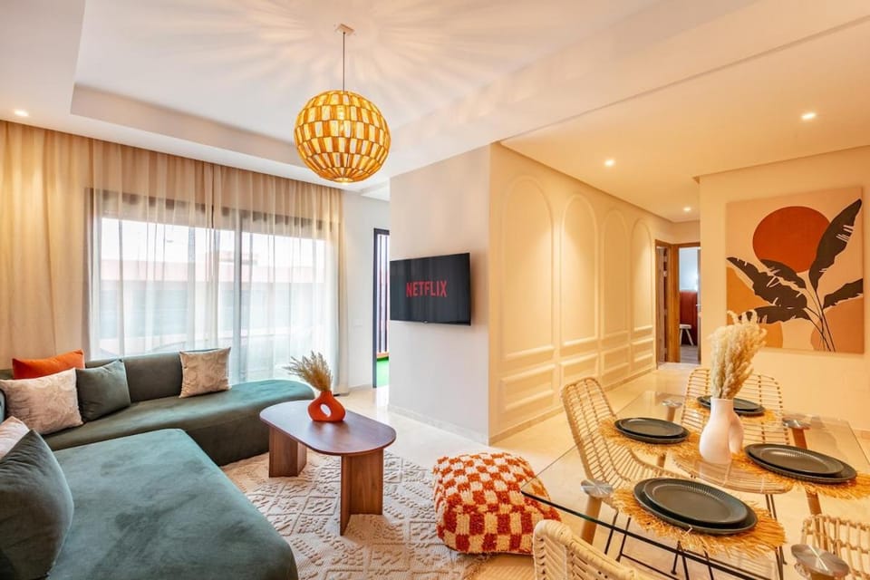 Prestigia GOLF with Pool Bohemian Cocoon Stylish Apartment in Marrakesh