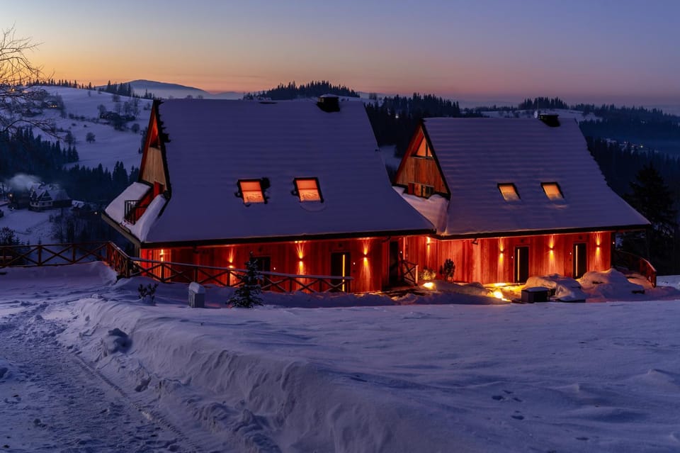 Property building, Winter, Mountain view