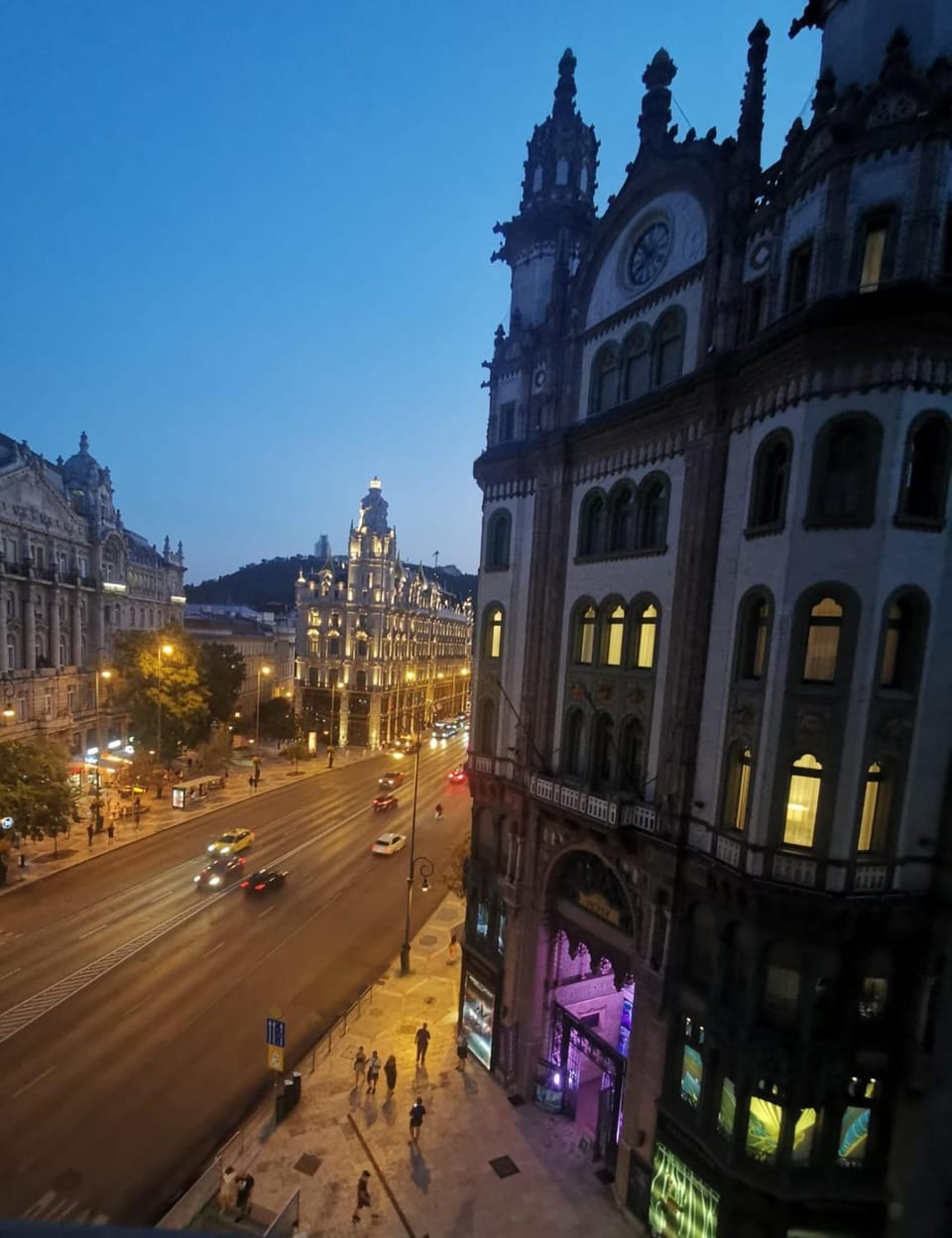 Night, City view, Street view