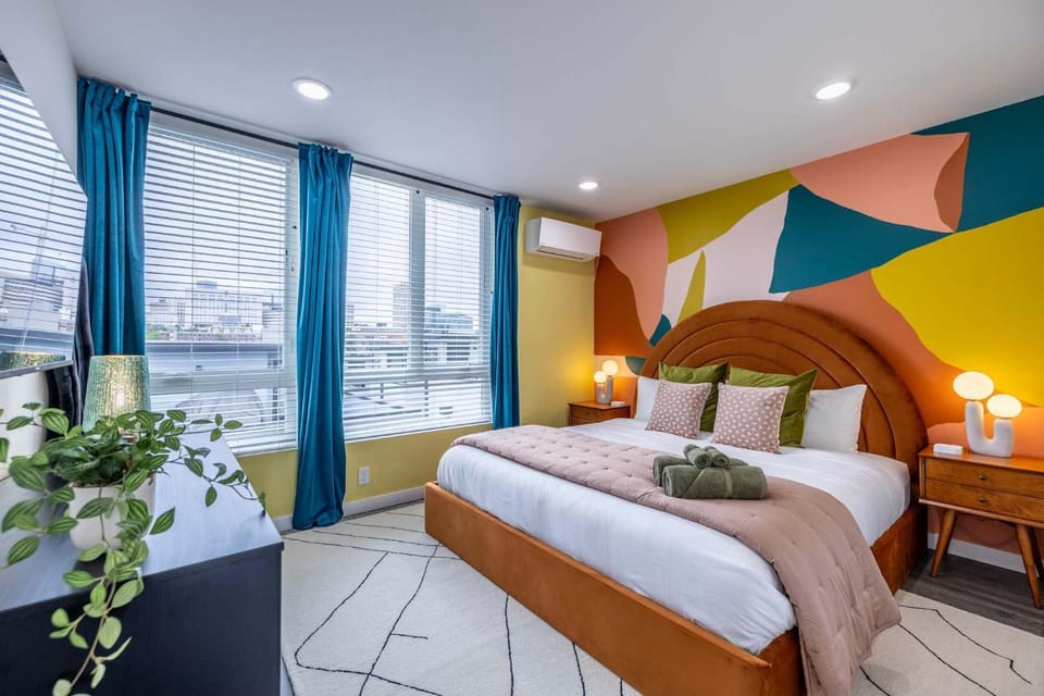 Movie Theater Rooftop King Bed Arcade BBQ House in Seattle