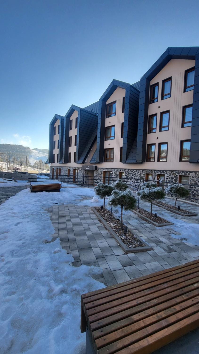 Property building, Day, Natural landscape, Winter, Mountain view