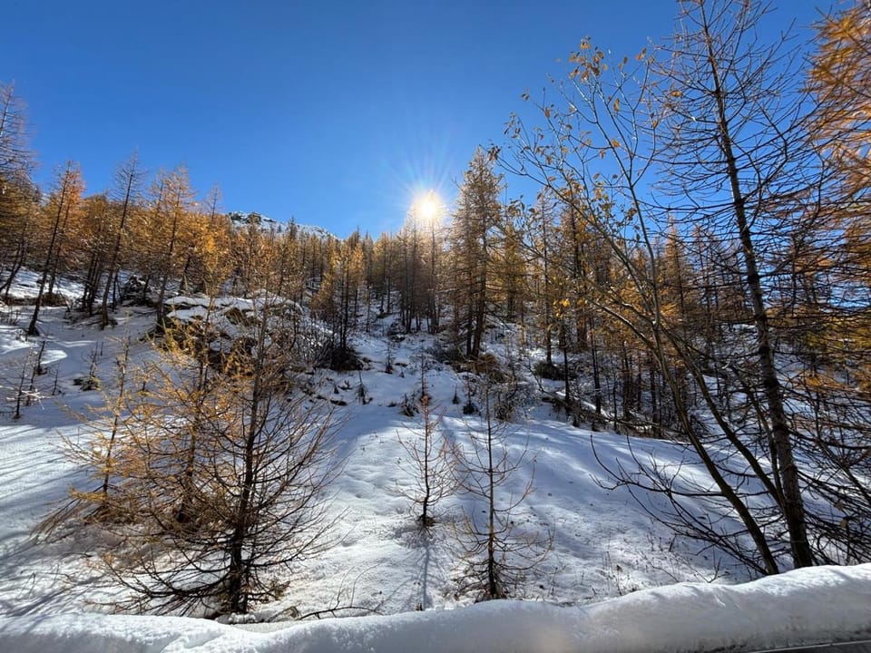 Day, Natural landscape, Winter, Mountain view