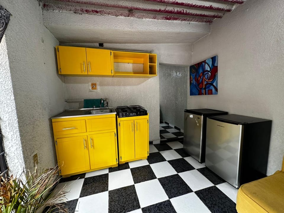 Kitchen or kitchenette, minibar