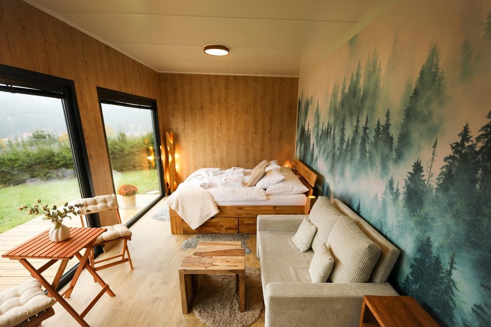 Bed, Living room, Bedroom
