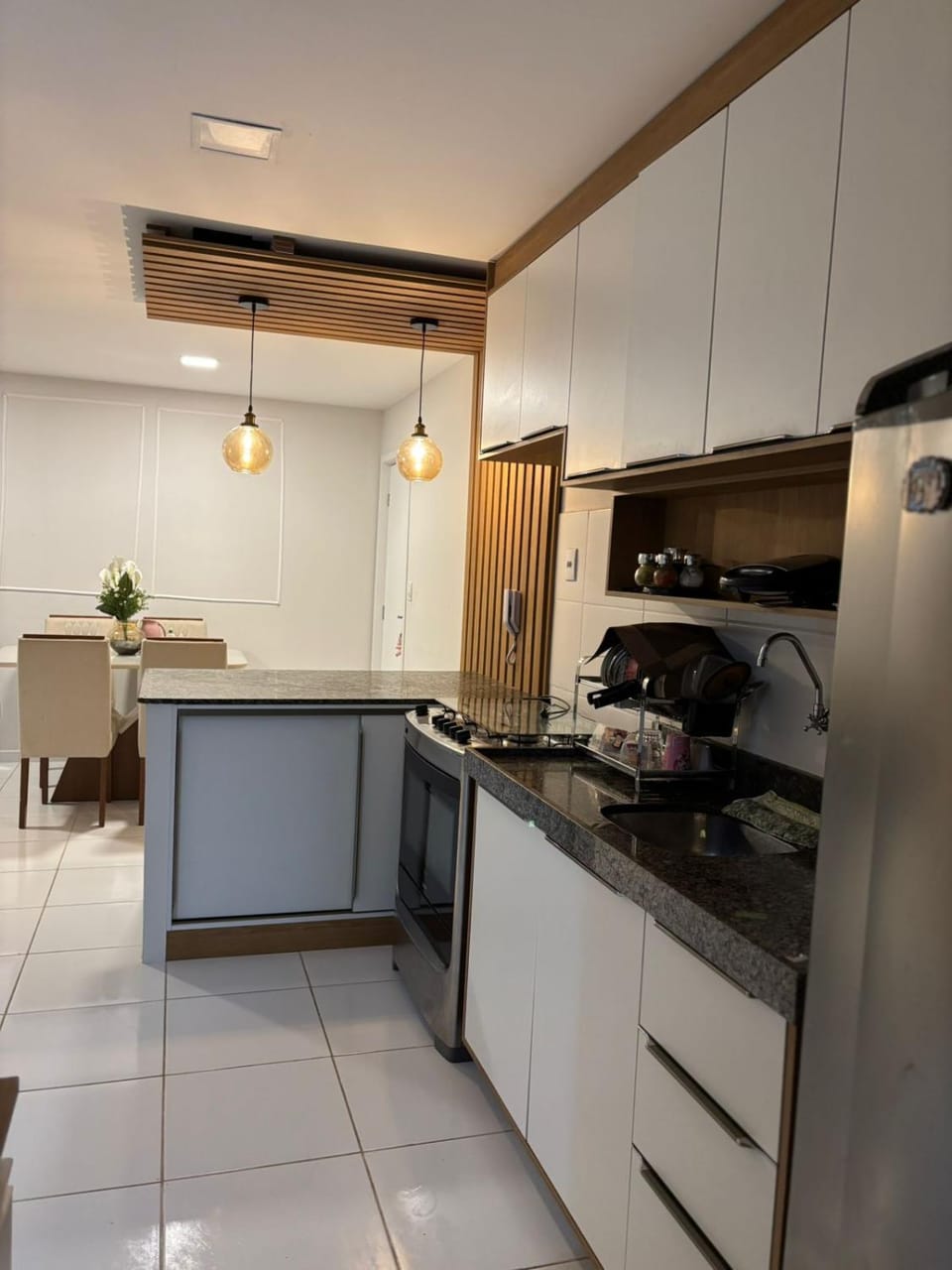 Kitchen or kitchenette, oven, stove