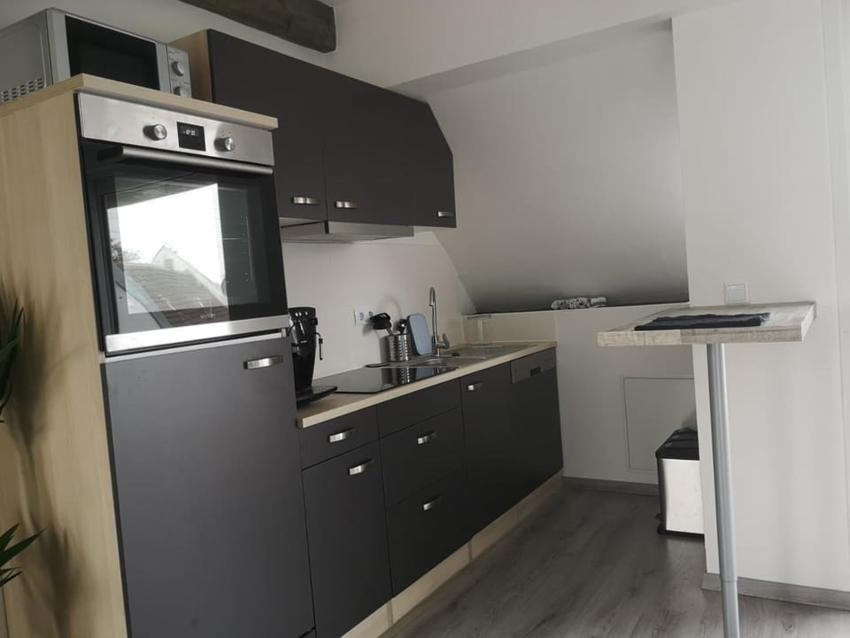 Kitchen or kitchenette, dishwasher, oven, stove, toaster